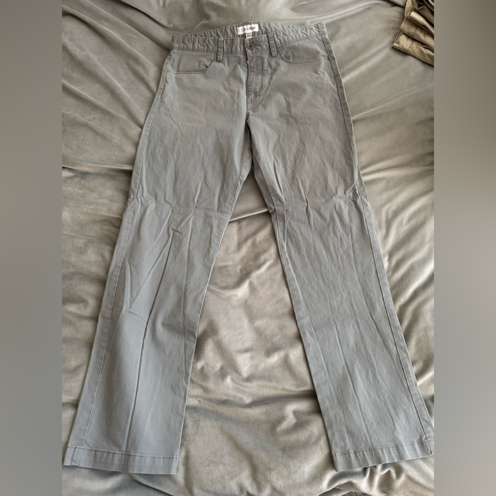 Calvin Klein Gray Chinos Lightweight Casual Pants